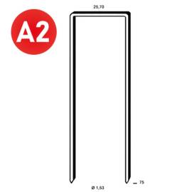 3 300 Agrafes Galvanisées Résinées Wd-75 - 25.7x75x1.53 mm - D-Work