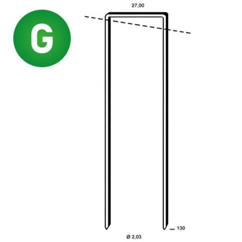 1450 Agrafes WP-130 – 1450 pièces – Galva Résinées – Fixation Efficace et Durable - ALSAFIX