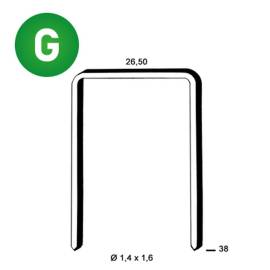 5000 Agrafes Galvanisées WS-38 – 26,5 x 38 mm, D.1,4 mm – Résistantes et Durables - ALSAFIX