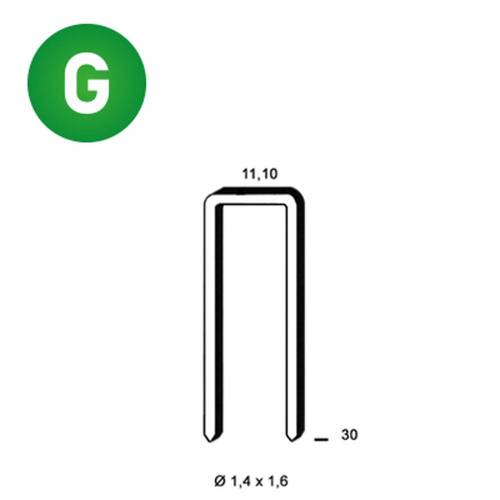 15 000 Agrafes Galvanisées Résinées Z-30 – 11,1 x 30 mm, D. 1,4 x 1,6 mm – Résistantes et Durables - ALSAFIX