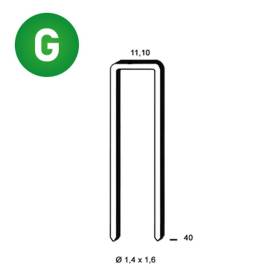10 000 Agrafes Galvanisées Résinées Z-40 – 11,1 x 40 mm, D. 1,4 x 1,6 mm – Résistantes et Durables - ALSAFIX