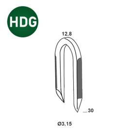 1 500 Crampillons Galvanisées à Chaud (hdg) - 12.8x30x3.15 mm - D-Work