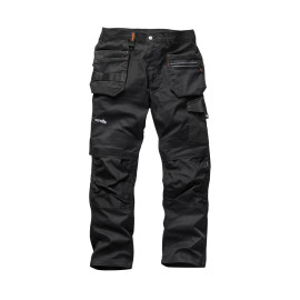Pantalon Trade Flex Noir Taille 40 L - Confort Optimal, Résistant et Pratique - Scruffs