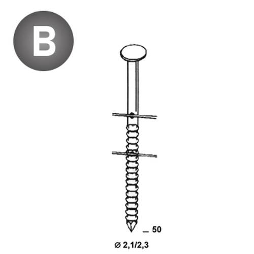 Coil de 15 600 Pointes Annelées 16° – D. 2,1/2,3 x 50 mm – Acier, Résistantes et Durables - ALSAFIX