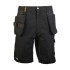 Short Trade Flex Noir avec Poches-Étuis - Taille 48 - Confort et Praticité au Travail - Scruffs