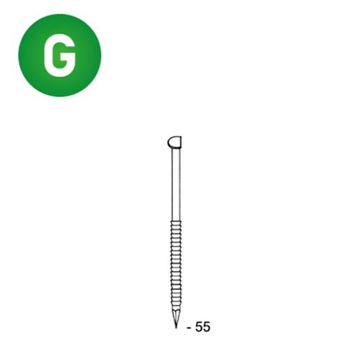 3300 Pointes D34° 28 x 55 Anelées Galva – 28 x 55 mm – Acier Galvanisé, Résistantes à la Corrosion – Fixation Sécurisé - ALSAFIX