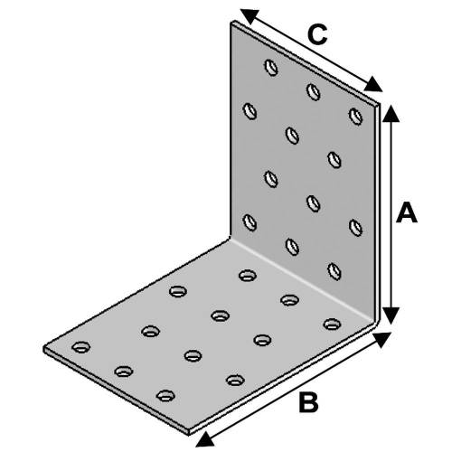 Équerre sans Renfort 40 x 40 x 60 mm – Épaisseur 2 mm – Fixation Pratique et Durable - ALSAFIX