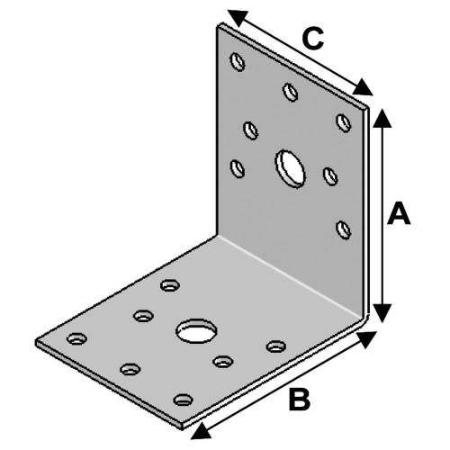 Équerre sans Renfort 70 x 70 x 55 mm – Épaisseur 2,5 mm – Fixation Pratique et Durable - ALSAFIX