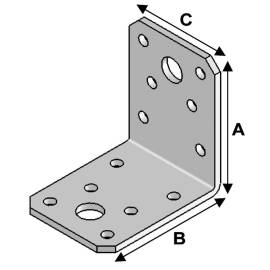 Équerre sans Renfort 60 x 60 x 45 mm – Acier, Épaisseur 3 mm – Fixation Solide et Précise - ALSAFIX