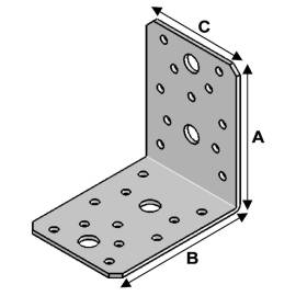 Équerre Sans Renfort - 90x90x65x2.5 mm - D-Work