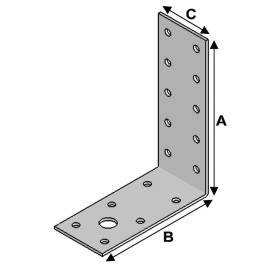 Équerre sans Renfort 115 x 90 x 40 mm – Acier, Épaisseur 3 mm – Précision et Solidité - ALSAFIX