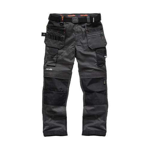 Pantalon Pro Flex Graphite avec Poches-Étuis - Taille 40 R - Confort et Praticité au Travail - Scruffs