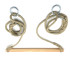 Agrès trapèze barreau bois 50 cm cordage PP avec 2 anneaux et 2 huits de réglage (portique 2 à 3 mètres - Enfants) - D-Work