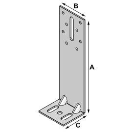 Équerre d'Isolation 180 x 60 x 54 mm – Épaisseur 2,5 mm – Résistance et Précision - ALSAFIX