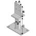 Embase de Poteau à Boulonner Type Epu-91 - 91x125x60x5 mm - D-Work
