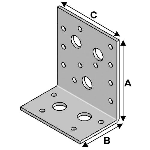Équerre avec Renforts 90 x 50 x 76 mm – Acier, Épaisseur 3 mm – Résistance et Stabilité - ALSAFIX