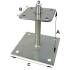 Pied de Poteau Réglable à Boulonner 150x100x150 mm – Platine et Tige Filetée 4 mm – Résistance et Stabilité - ALSAFIX
