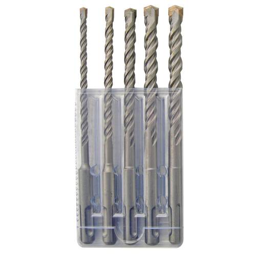 Coffret de 5 Forets Béton 2 Taillants Sds+ 5, 6, 8, 10, 12x160 mm - D-Work