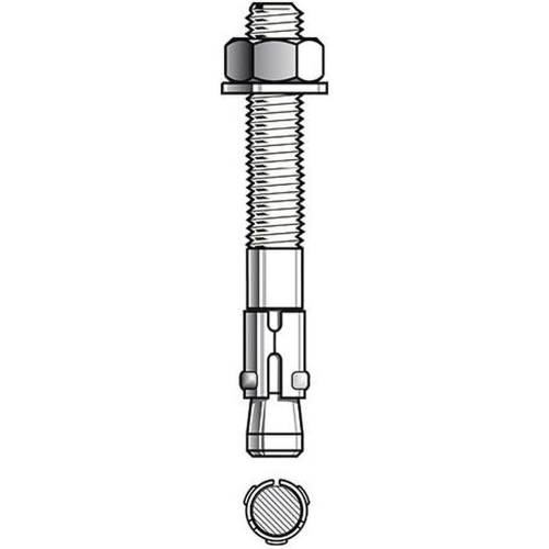 50 Goujons d'Ancrage T Zingués – D.16 mm x LT.90 mm – Fixation Sécurisée et Durable - ALSAFIX