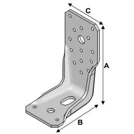 Ancrage de Type KR 135 x 85 x 65 mm – Épaisseur 4 mm – Fixation Sécurisée et Durable - ALSAFIX