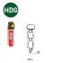 2 000 Pointes Annelées (Hdg) en Bande 20° (Pack) - 25x25 mm + 2 Cartouches de Gaz Jaune - D-Work