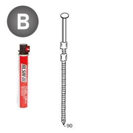 2 200 Pointes Annelées en Bande 20° (Pack) - 3.1x90 mm + 2 Cartouches de Gaz Rouge - D-Work