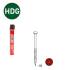 2 200 Pointes Annelées (Hdg) Rouges en Bande 34° (Pack) - 2.5x50 mm + 2 Cartouches de Gaz Rouge - D-Work