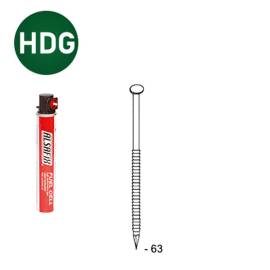 Pack de 2 Pointes Annelées 2,8 x 63 mm – Acier HDG, 34° – Fixation Sécurisée et Durable - ALSAFIX