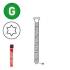 Pack de 34° 40x50 Scrail Galva + 1 Gaz – 34 Vis Galva, 40x50 mm – Fixation Sécurisée et Durable - ALSAFIX