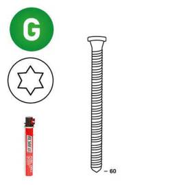 Clous-Vis Galvanisées 34° (Pack) - 40x60 mm + 1 Cartouche de Gaz - D-Work