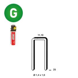 3 000 Agrafes Galvanisées Résinées Z-25 (Pack) - 2.5 kg - D-Work