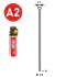 2 000 Pointes Brads Inox en Bande (Pack) - 1.2/2.2x50 mm + 2 Cartouches de Gaz Jaune - D-Work
