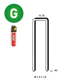 2 000 Agrafes Galvanisées Résinées Z-40 (Pack) - 2.5 kg - D-Work