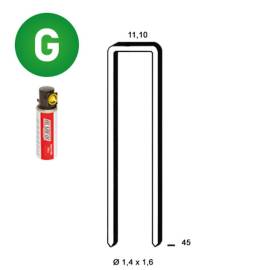 2 000 Agrafes Galvanisées Résinées Z-45 (Pack) - 2.8 kg - D-Work