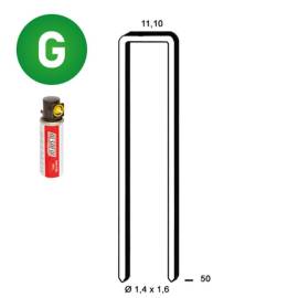 Pack Z-50 Galva Résinées 2000 Agrafes + 2 Gaz – Acier Galvanisé, Résistant et Durable – ALSAFIX - ALSAFIX