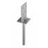 Pied de Poteau à Ancrer PAT-20 – 80 x 120 x 250 mm, Épaisseur 20 mm – Acier, Résistant et Durable - ALSAFIX