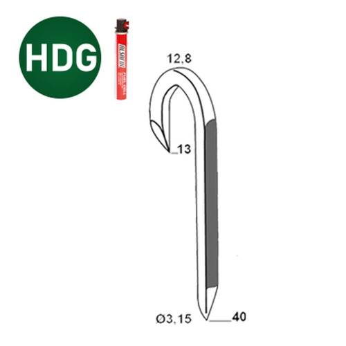 2 000 Crampillons Galvanisées en Bande (Pack) - 3.15x40/13 mm + 2 Cartouches de Gaz - D-Work