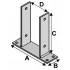 Pied de Poteau en U Type Pbu-71 - 200x60x200x71x5 mm - D-Work