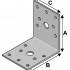 Pied de Poteau en U Type Pbu-121 - 200x60x200x121x5 mm - D-Work