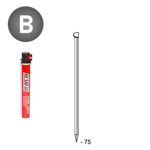 Pack D34 2200 Ptes 2,8 x 75 mm – Lisses avec 2 Gaz – Fixation Sécurisée et Pratique - ALSAFIX