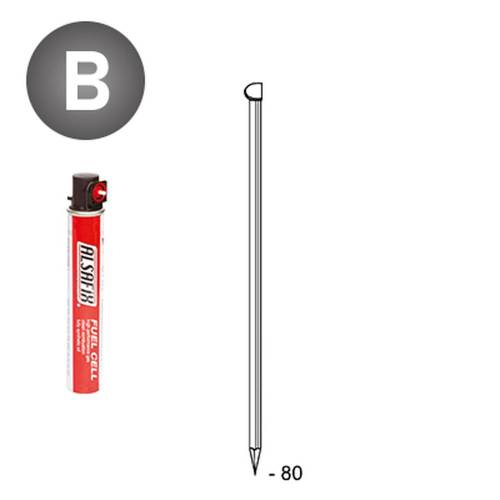 Pack D34 2200 Pièces 2,8 x 80 mm – Lisses avec 2 Gaz – Idéal pour Assemblage et Fixation - ALSAFIX