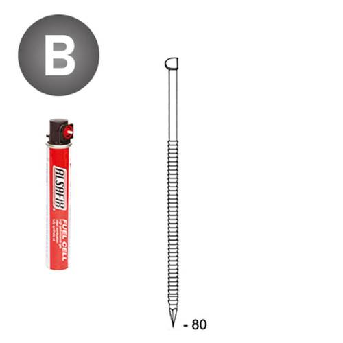 Pack D34 2200 Ptes 2,8 x 80 mm – Annelées avec 2 Gaz – Fixation Sécurisée et Pratique - ALSAFIX