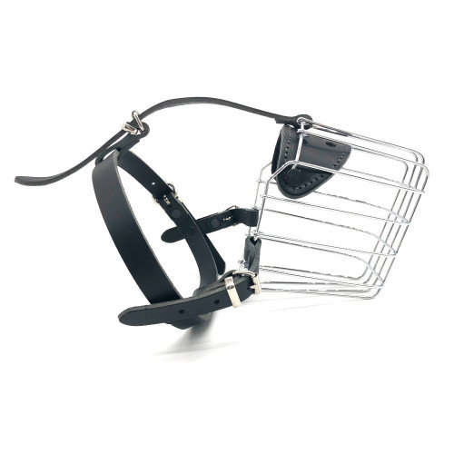 Muselière métallique/cuir renforcée pour chien de type Rottweiler, Dog Allemand - 846 - ABC Sport Klin