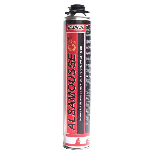Mousse Polyuréthane Pistolable 750 ml – Coupe Feu B1 – Isolation et Étanchéité – ALSAFIX - ALSAFIX