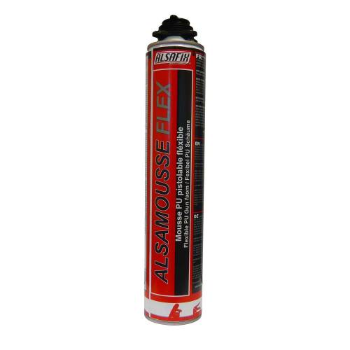 Mousse Polyuréthane Flexible 750 ml – 750 ml – Flexible et Résistante – Idéale pour Isolation et Étanchéité - ALSAFIX