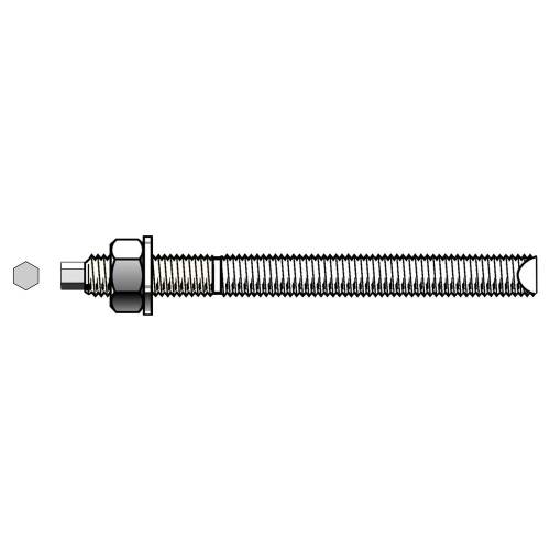 10 Tiges Filetées Inox A4 avec Écrou et Rondelle Stm - M8x110 mm - D-Work
