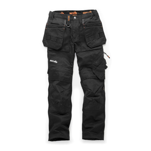 Pantalon Trade Flex Noir Femme - Taille 36 R, Poches-Étuis Pratiques - Confort et Style au Quotidien - Scruffs