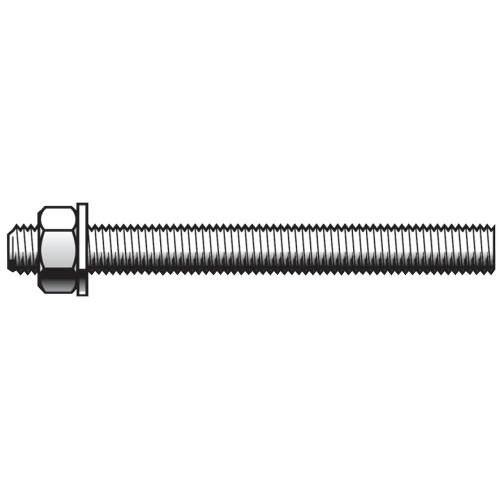 Tige Zinguée M16 190 mm – Lot de 5 – Acier Zingué – Résistance et Durabilité - ALSAFIX