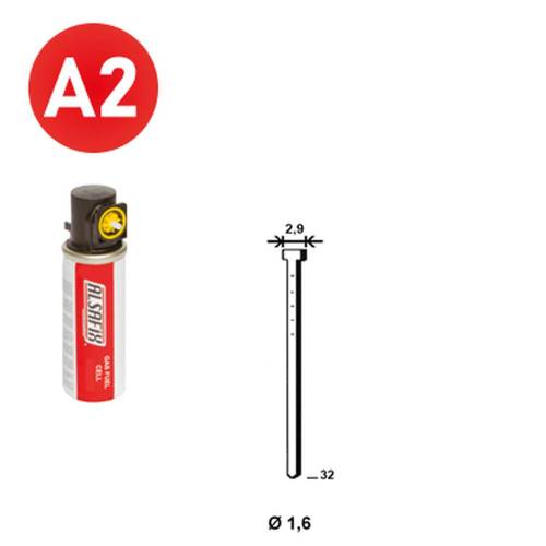 Pack de 2000 Pointes Brads INOX 32 mm – D. 1,6/2,9 – Résistantes et Pratiques - ALSAFIX