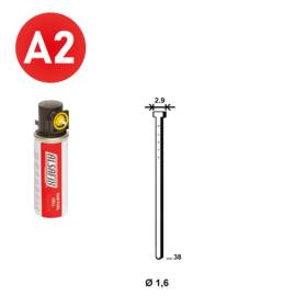 Pack de 2000 Pointes Brads INOX 38 mm – D. 1,6/2,9, 20° – Fixation Sécurisée et Durable - ALSAFIX